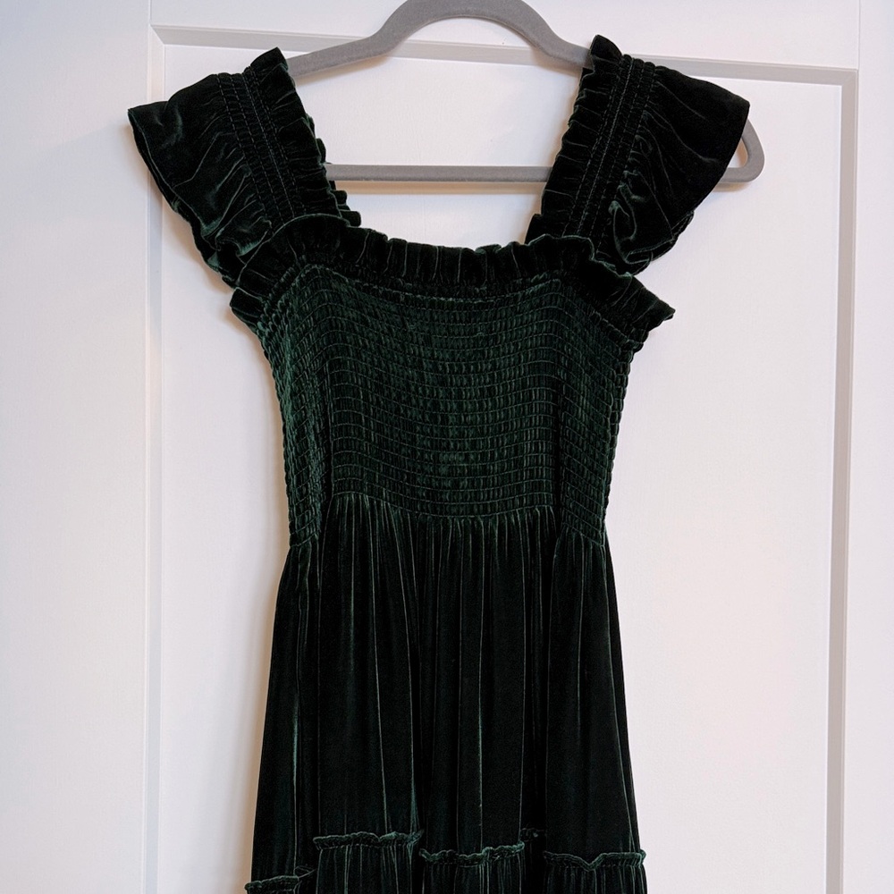 Dark Green Velvet Dress | Hill House Home